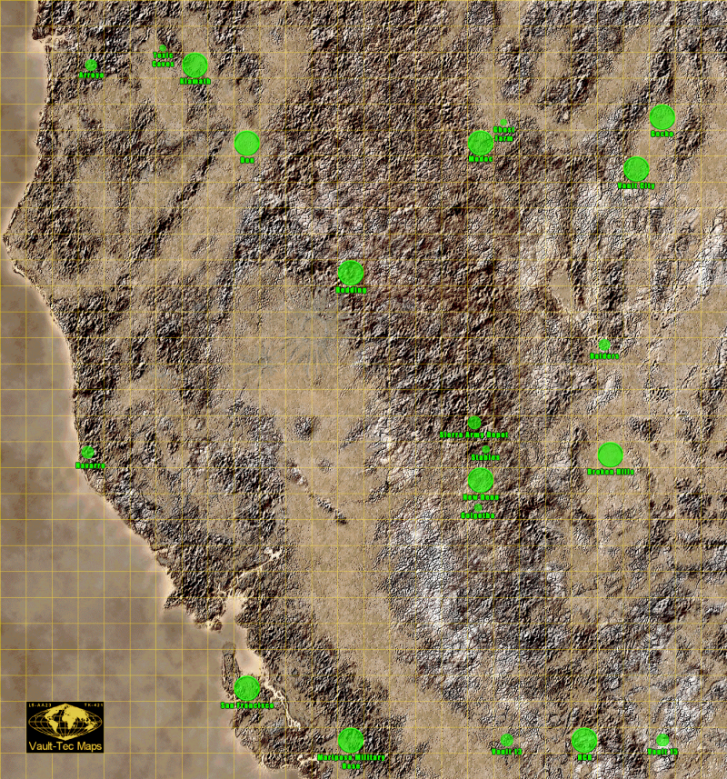 Fallout new vegas world map all locations